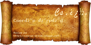Cserép Árpád névjegykártya