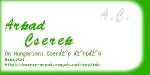 arpad cserep business card